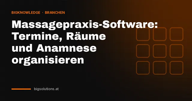 Massagepraxis-Software: Termine, Räume und Anamnese organisieren
